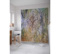 Штора (занавеска) для ванной JoyArty "Срез дерева" из сатена, 180х200 см с крючками, sc_20369
