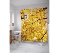 Штора (занавеска) для ванной JoyArty "Осеннее тепло" из сатена, 180х200 см с крючками, sc_20667