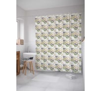 Штора (занавеска) для ванной JoyArty "Зимняя птичка" из сатена, 180х200 см sc_378417