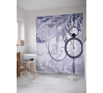 Штора (занавеска) для ванной JoyArty "Магические часы" из сатена, 180х200 см с крючками, sc_15856