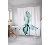 Штора (занавеска) для ванной JoyArty "Форменные лепестки" из сатена, 180х200 см с крючками, sc_14458