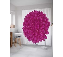 Штора (занавеска) для ванной JoyArty "Взрывной цветок" из сатена, 180х200 см с крючками, sc_20502