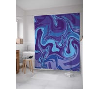 Штора (занавеска) для ванной JoyArty "Погружение в океан" из сатена, 180х200 см с крючками, sc_207099