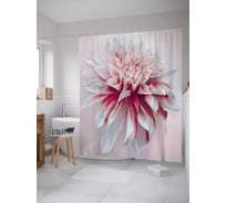 Штора (занавеска) для ванной JoyArty "Жизнь с цветами" из сатена, 180х200 см с крючками, sc_20505