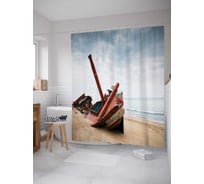 Штора (занавеска) для ванной JoyArty "Части корабля" из сатена, 180х200 см с крючками, sc_20540