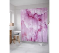 Штора (занавеска) для ванной JoyArty "Розовый дым" из сатена, 180х200 см с крючками, sc_18909