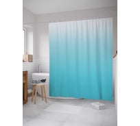 Штора (занавеска) для ванной JoyArty "Небесный градиент" из сатена, 180х200 см с крючками, sc_23530
