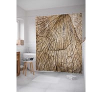 Штора (занавеска) для ванной JoyArty "Жизнь дерева" из сатена, 180х200 см с крючками, sc_20396