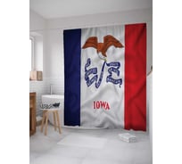 Штора (занавеска) для ванной JoyArty "Символ штата Айова" из сатена, 180х200 см с крючками, sc_11224