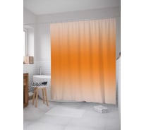 Штора (занавеска) для ванной JoyArty "Рассветный перелив" из сатена, 180х200 см с крючками, sc_23562