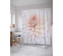 Штора (занавеска) для ванной JoyArty "Прикоснись к цветку" из сатена, 180х200 см с крючками, sc_268244