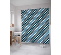 Штора (занавеска) для ванной JoyArty "Винтажное полотно" из сатена, 180х200 см с крючками, sc_20764