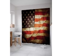 Штора (занавеска) для ванной JoyArty "Национальный флаг" из сатена, 180х200 см с крючками, sc_20720