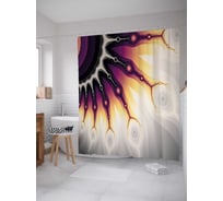 Штора (занавеска) для ванной JoyArty "Иллюзионное сочетание" из сатена, 180х200 см с крючками, sc_21585