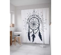 Штора (занавеска) для ванной JoyArty "Продолжение мечты" из сатена, 180х200 см с крючками, sc_19177