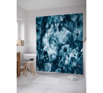 Штора (занавеска) для ванной JoyArty "Густой дым" из сатена, 180х200 см с крючками, sc_19438