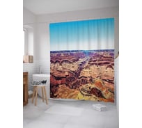 Штора (занавеска) для ванной JoyArty "Лабиринт в каньоне" из сатена, 180х200 см с крючками, sc_20122