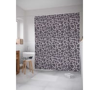 Штора (занавеска) для ванной JoyArty "Шкура жирафа" из сатена, 180х200 см с крючками, sc_207075
