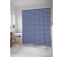 Штора (занавеска) для ванной JoyArty "Стиль моряка" из сатена, 180х200 см с крючками, sc_23144