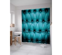 Штора (занавеска) для ванной JoyArty "Оббивка двери" из сатена, 180х200 см с крючками, sc_12014