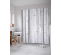 Штора (занавеска) для ванной JoyArty "Тонкие стволы" из сатена, 180х200 см с крючками, sc_13582
