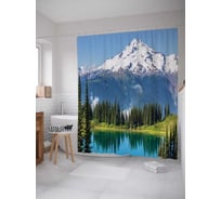 Штора (занавеска) для ванной JoyArty "Природный талант" из сатена, 180х200 см с крючками, sc_20747