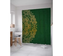 Штора (занавеска) для ванной JoyArty "Качественный узор" из сатена, 180х200 см с крючками, sc_21194