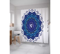Штора (занавеска) для ванной JoyArty "Аджна чакра" из сатена, 180х200 см с крючками, sc_18762