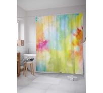 Штора (занавеска) для ванной JoyArty "Красочные всплески" из сатена, 180х200 см с крючками, sc_20936