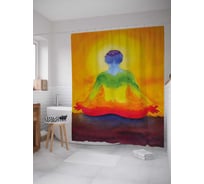 Штора (занавеска) для ванной JoyArty "Энергетические поля" из сатена, 180х200 см с крючками, sc_18770