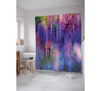 Штора (занавеска) для ванной JoyArty "Красочное сочетание" из сатена, 180х200 см с крючками, sc_21108