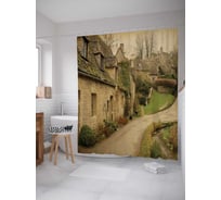 Штора (занавеска) для ванной JoyArty "Городская тропа" из сатена, 180х200 см с крючками, sc_20627