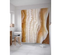 Штора (занавеска) для ванной JoyArty "Подводный риф" из сатена, 180х200 см с крючками, sc_19447