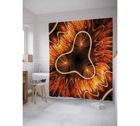 Штора (занавеска) для ванной JoyArty "Энергетические формы" из сатена, 180х200 см с крючками, sc_20838