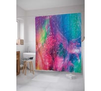 Штора (занавеска) для ванной JoyArty "Вблизи цветов" из сатена, 180х200 см с крючками, sc_20978