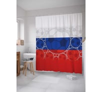 Штора (занавеска) для ванной JoyArty "Футбольная фантазия" из сатена, 180х200 см sc_378890