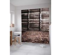 Штора (занавеска) для ванной JoyArty "Пустая комната" из сатена, 180х200 см с крючками, sc_20360