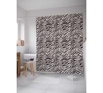 Штора (занавеска) для ванной JoyArty "Полосатый омут" из сатена, 180х200 см с крючками, sc_207077