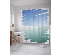 Штора (занавеска) для ванной JoyArty "Улица на горизонте" из сатена, 180х200 см с крючками, sc_2868