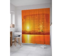 Штора (занавеска) для ванной JoyArty "Египетская фантазия" из сатена, 180х200 см с крючками, sc_20959