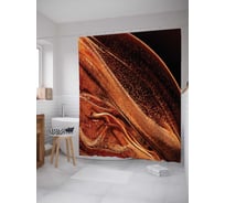 Штора (занавеска) для ванной JoyArty "Плавка железа" из сатена, 180х200 см с крючками, sc_20857