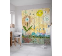 Штора (занавеска) для ванной JoyArty "Детская фантазия" из сатена, 180х200 см с крючками, sc_21119