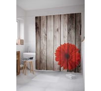 Штора (занавеска) для ванной JoyArty "Весняное украшение" из сатена, 180х200 см с крючками, sc_20971