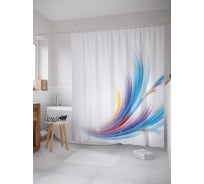 Штора (занавеска) для ванной JoyArty "Ветер волшебства" из сатена, 180х200 см с крючками, sc_21923