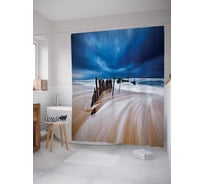 Штора (занавеска) для ванной JoyArty "Остаток корабля" из сатена, 180х200 см с крючками, sc_20542