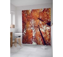 Штора (занавеска) для ванной JoyArty "Грация леса" из сатена, 180х200 см с крючками, sc_20669