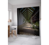 Штора (занавеска) для ванной JoyArty "Коридор неизвестности" из сатена, 180х200 см с крючками, sc_19837