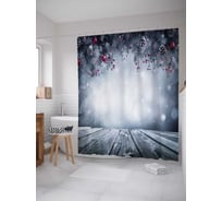 Штора (занавеска) для ванной JoyArty "Ослепительные украшения" из сатена, 180х200 см с крючками, sc_21482