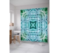 Штора (занавеска) для ванной JoyArty "Квадрат тайн" из сатена, 180х200 см с крючками, sc_20326