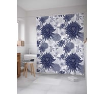 Штора (занавеска) для ванной JoyArty "Аромат цветов" из сатена, 180х200 см с крючками, sc_20484